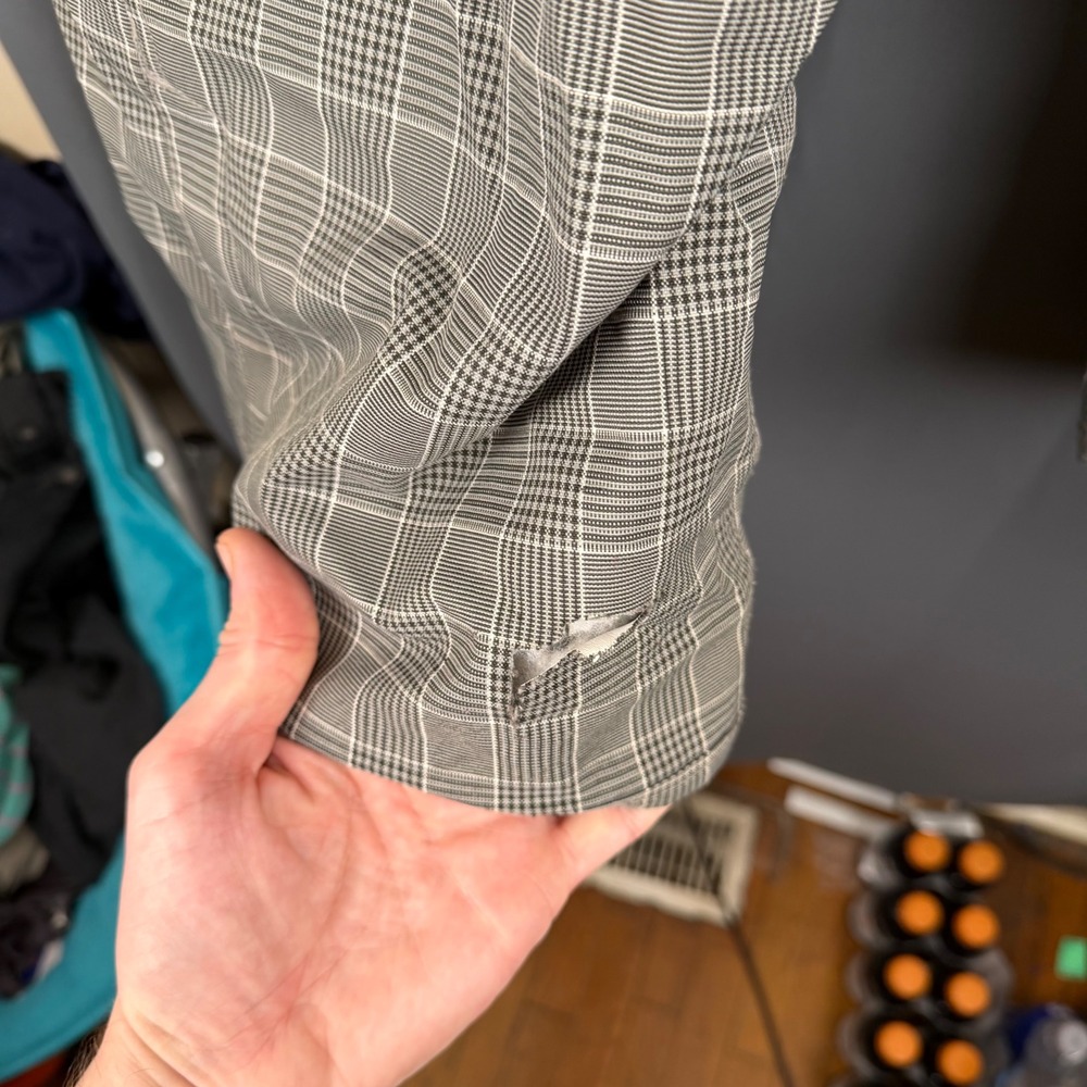686 Mannual Snow Pants Mens Medium Grey Plaid infiDRY 10k Waterproof Cargo - Picture 5 of 11